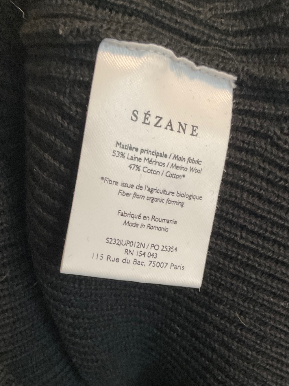 Sézane Black Ribbed Knit Midi Skirt - Picture 4 of 4